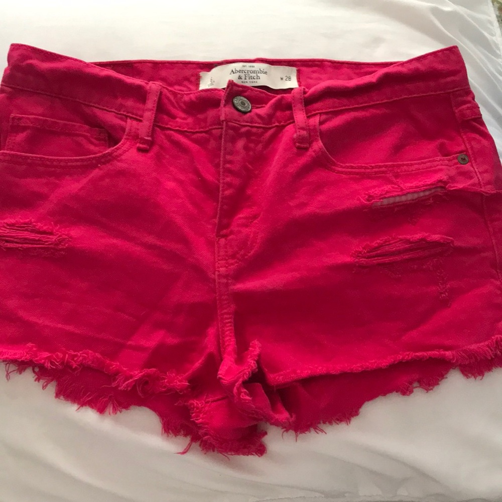 Abercrombie and Fitch hot pink shorts!